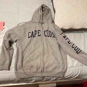 Cape cod zip up gray jacket